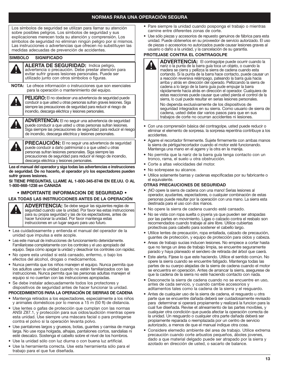 MTD PS720 User Manual | Page 13 / 20