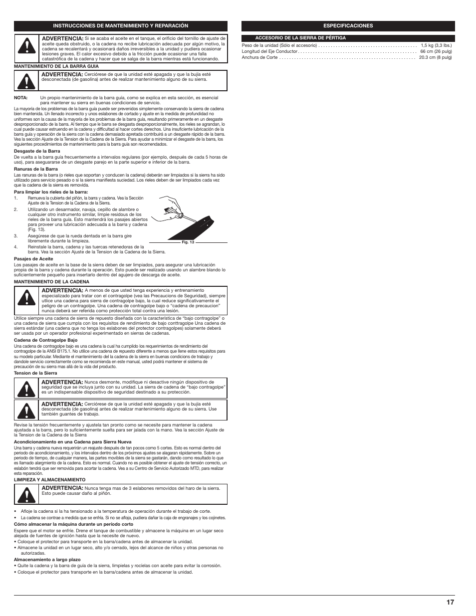 MTD PS720 User Manual | Page 17 / 20