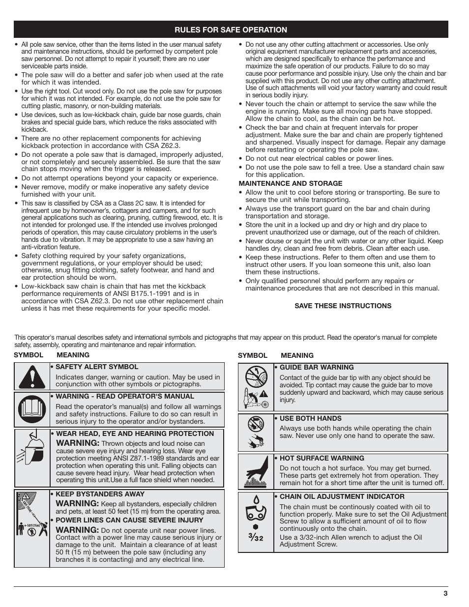 MTD PS720 User Manual | Page 3 / 20