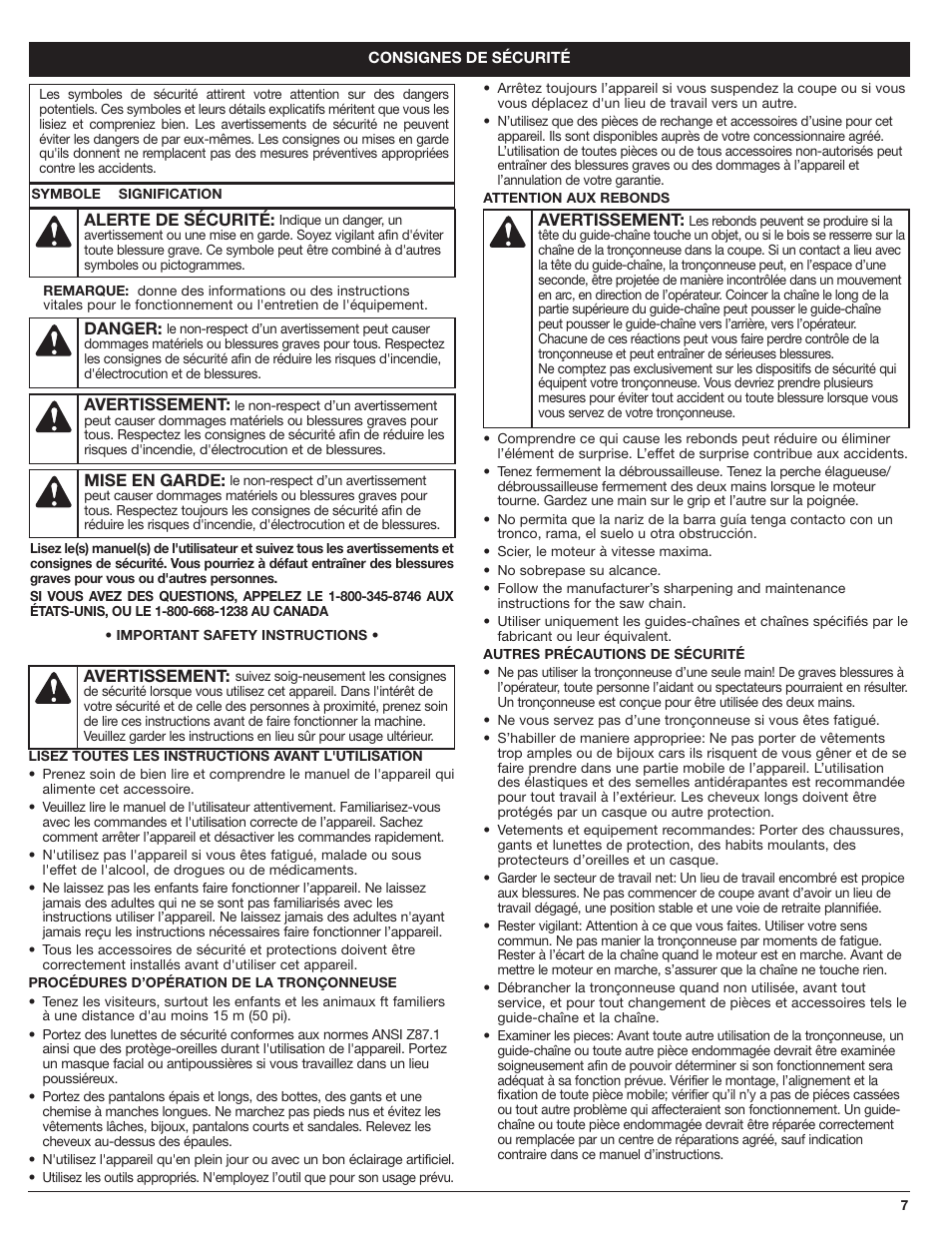 MTD PS720 User Manual | Page 7 / 20