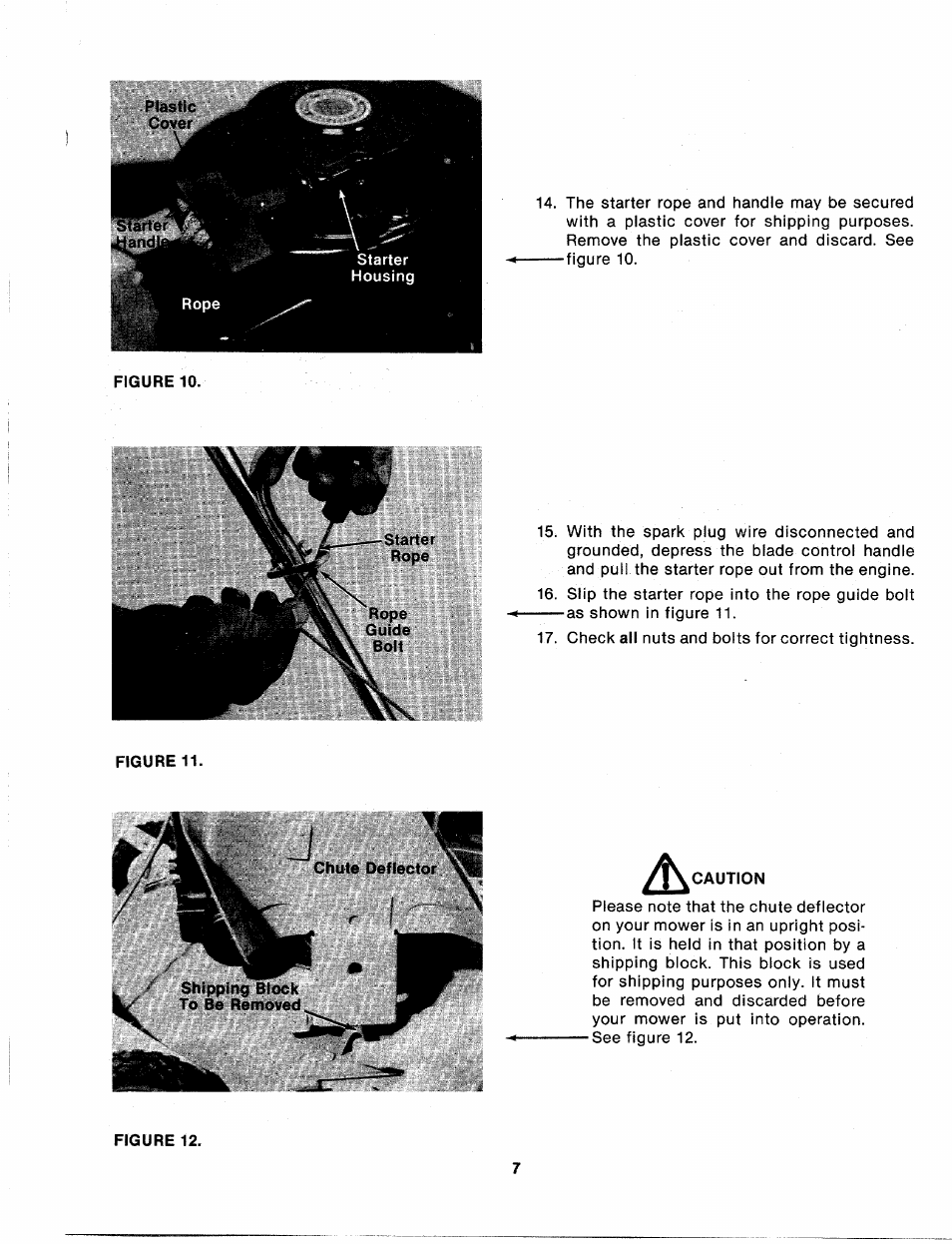 Caution | MTD 113-011A User Manual | Page 7 / 16