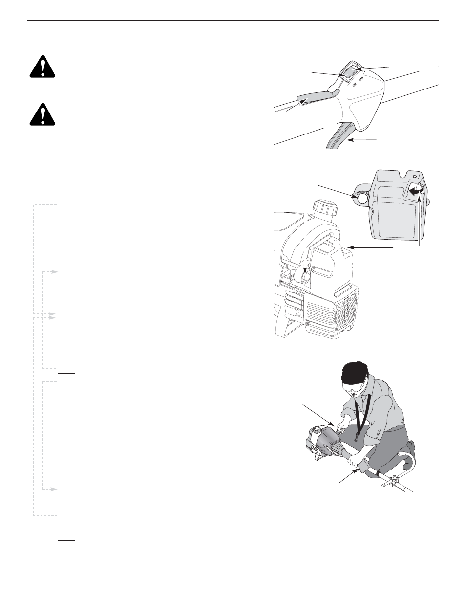 Starting instructions, Instructions d'arrêt | MTD YM90 User Manual | Page 38 / 82