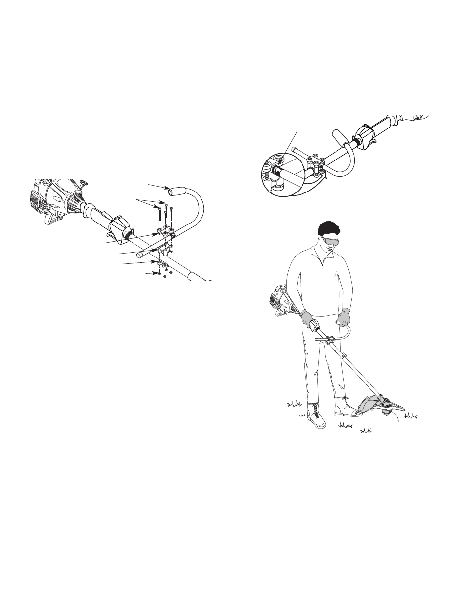 Sección 3: intrucciones de ensamble, Instalación y ajuste de la manija en d | MTD YM90 User Manual | Page 60 / 82