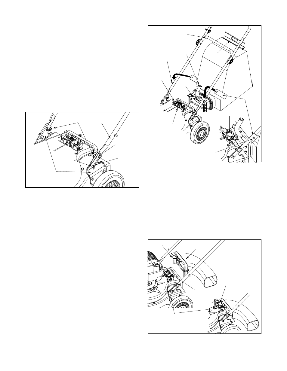 Attaching the handle, Attaching the bag, Attaching the blower chute | MTD 24A-020D401 User Manual | Page 6 / 20