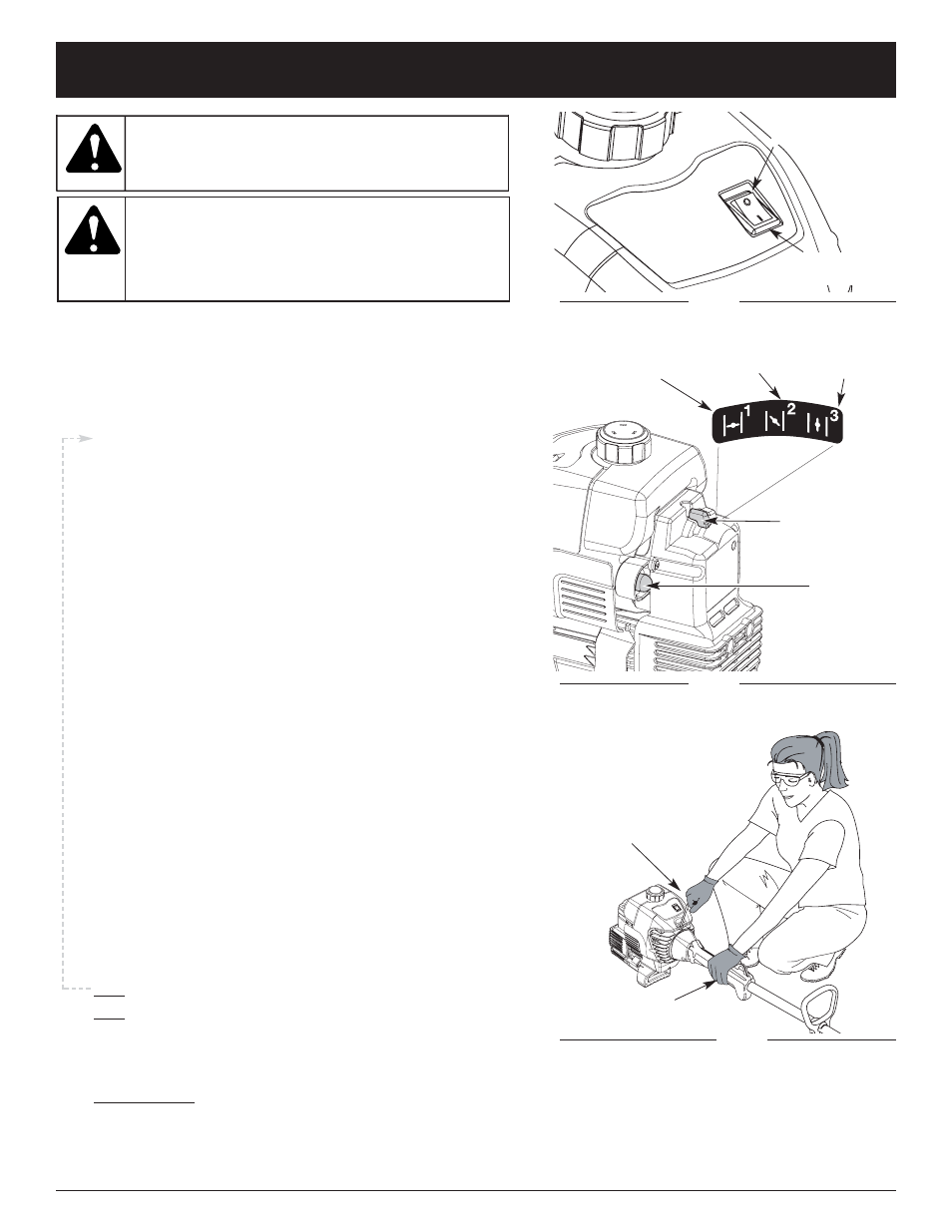 Avertissement, Instructions de démarrage et arrêt | MTD MT700 User Manual | Page 29 / 64