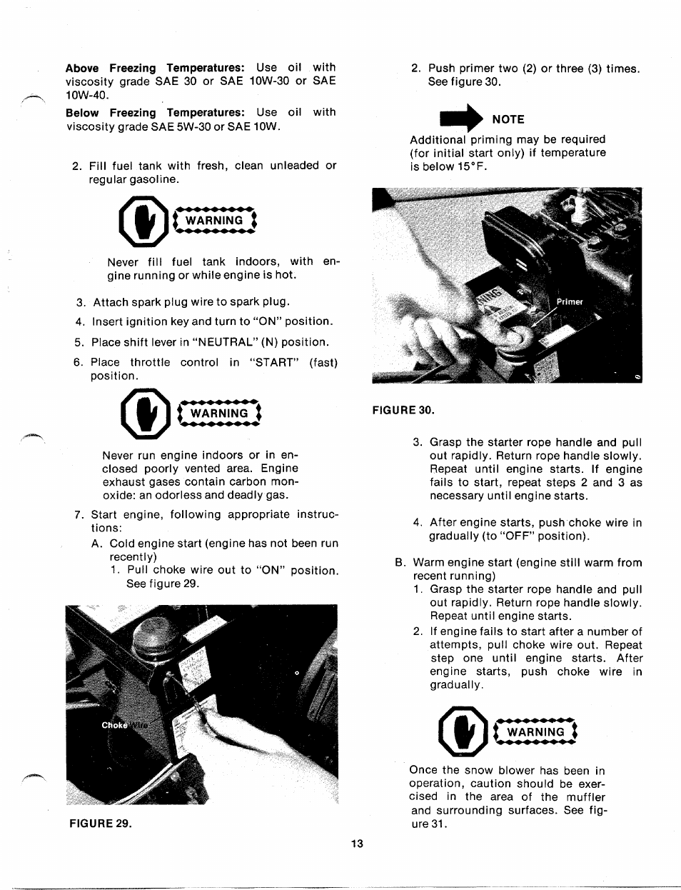I warning, J warnin | MTD 310-430A User Manual | Page 13 / 27