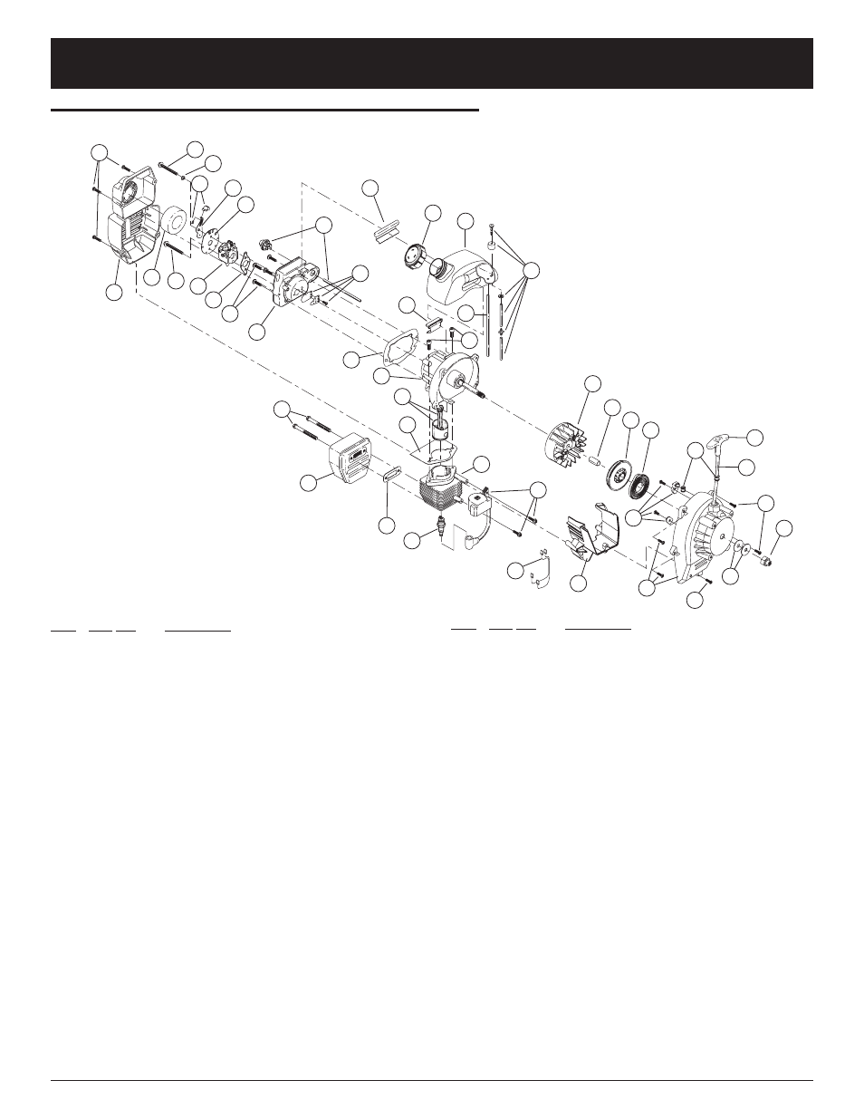 Parts list | MTD MB320BV User Manual | Page 70 / 72