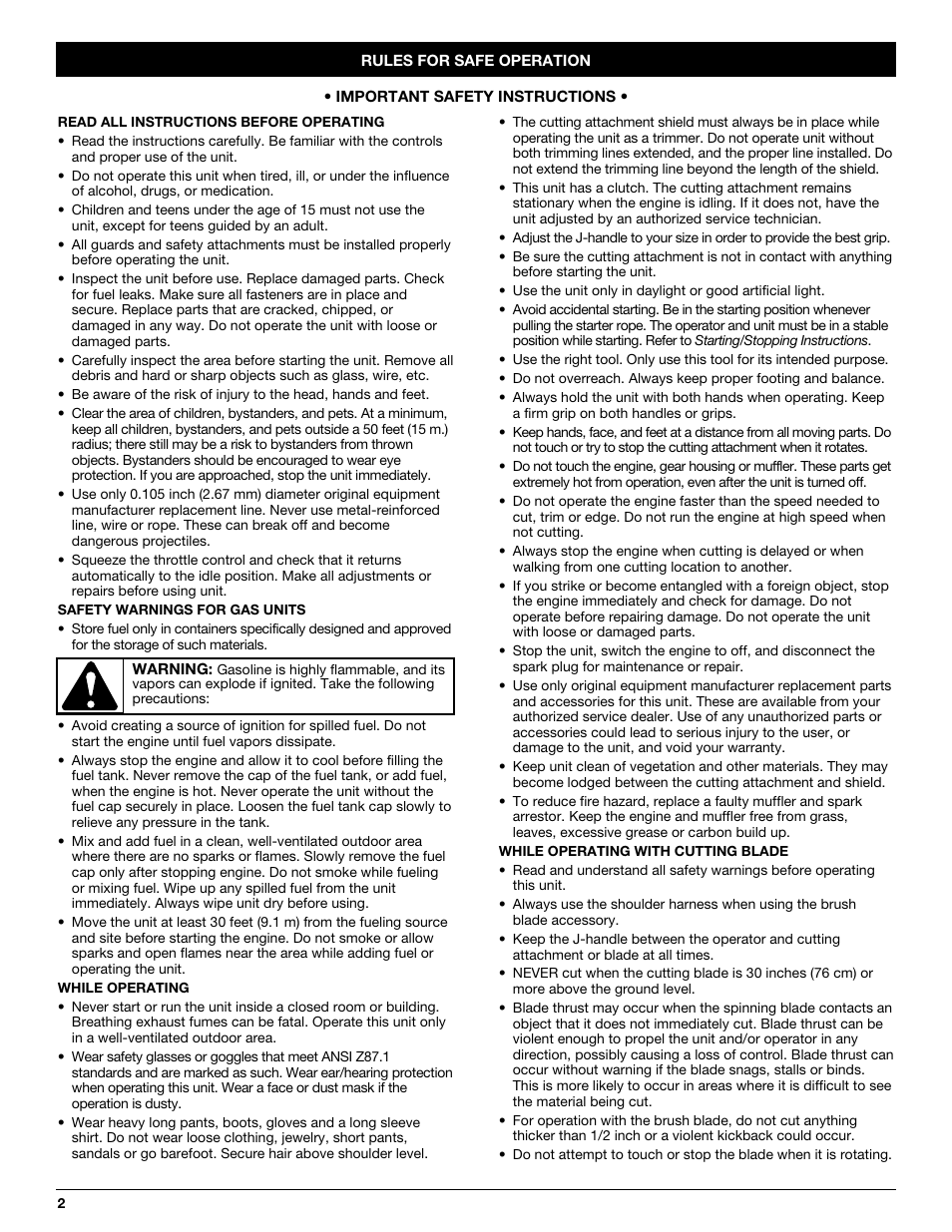 MTD Yard-Man YM90BC User Manual | Page 2 / 56