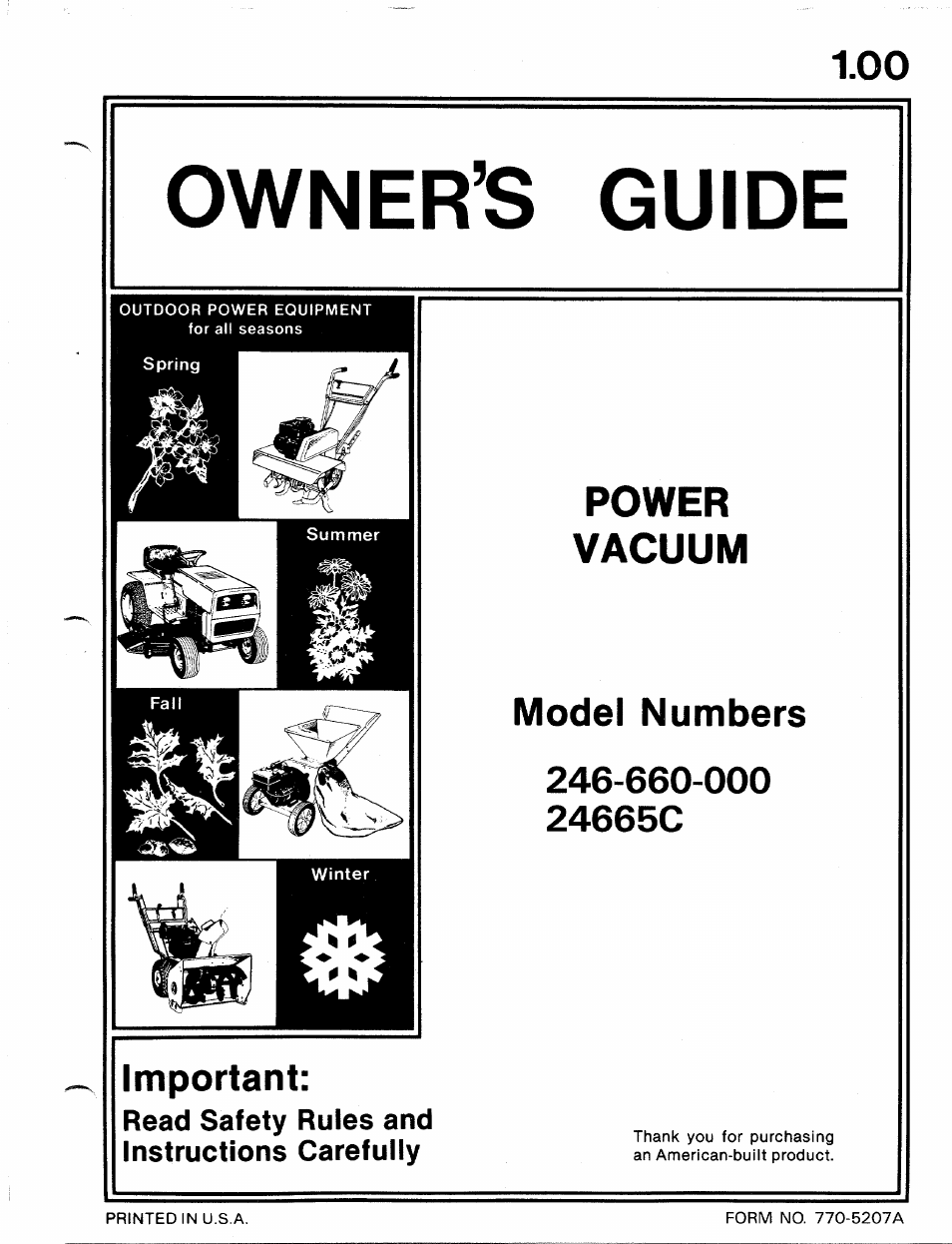 MTD 246-660-000 User Manual | 12 pages