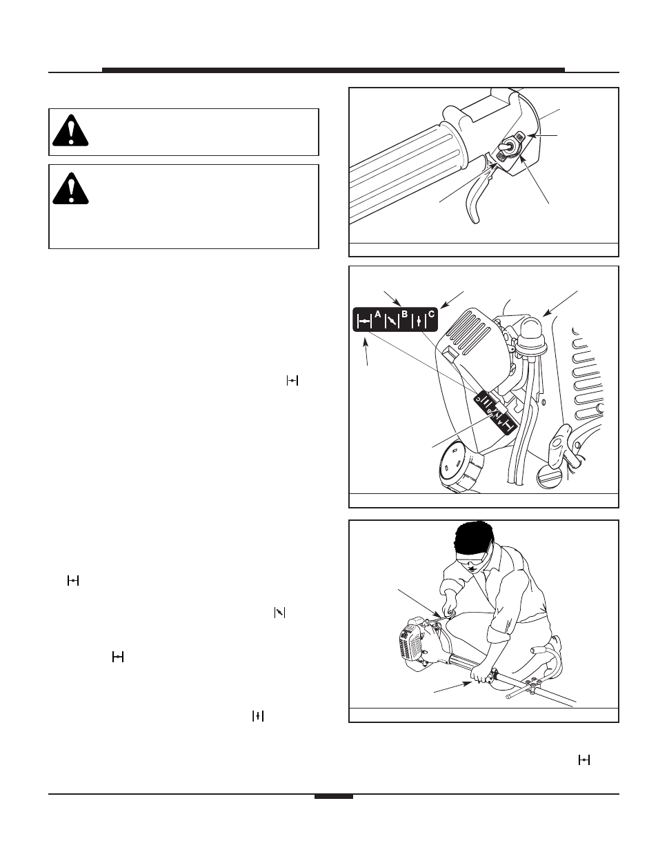 Starting/stopping instructions, Starting instructions | MTD BCR4 User Manual | Page 11 / 24