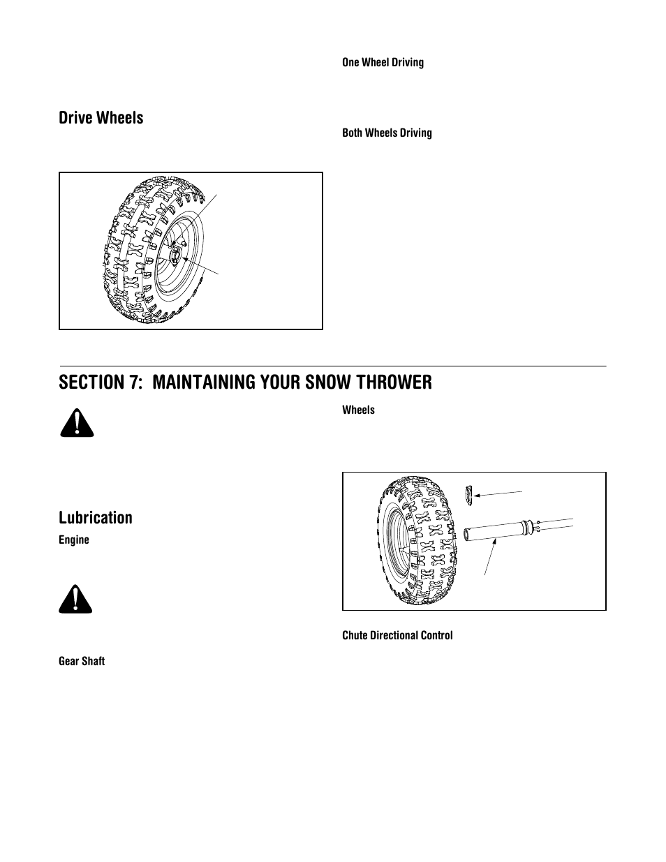 Drive wheels, Lubrication | MTD 664G User Manual | Page 17 / 32