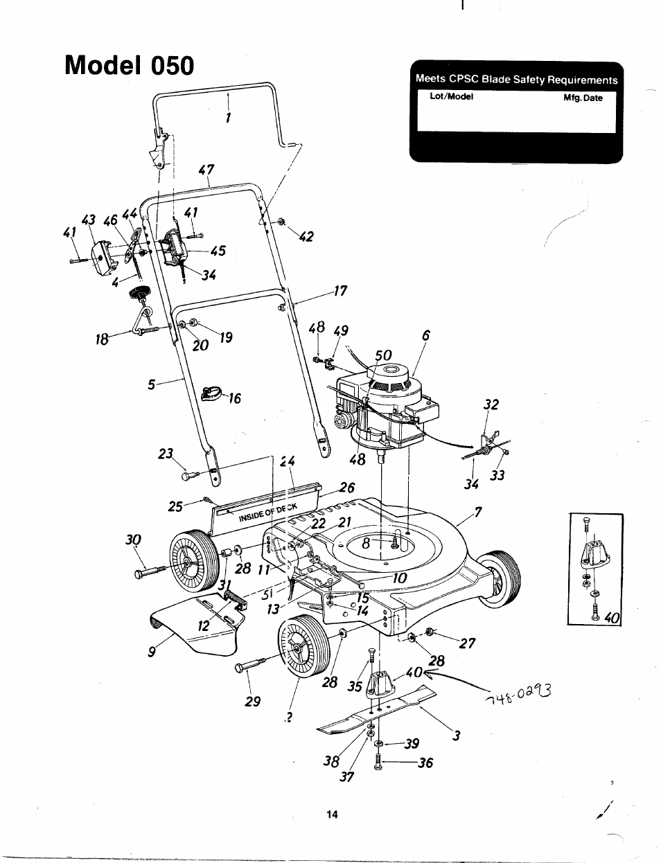 Model 050 | MTD 113-050A User Manual | Page 14 / 16