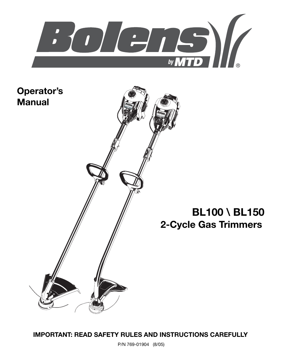 MTD BL100 User Manual | 64 pages