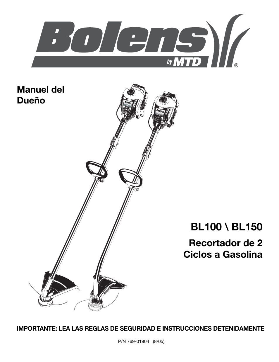 Recortador de 2 ciclos a gasolina | MTD BL100 User Manual | Page 41 / 64