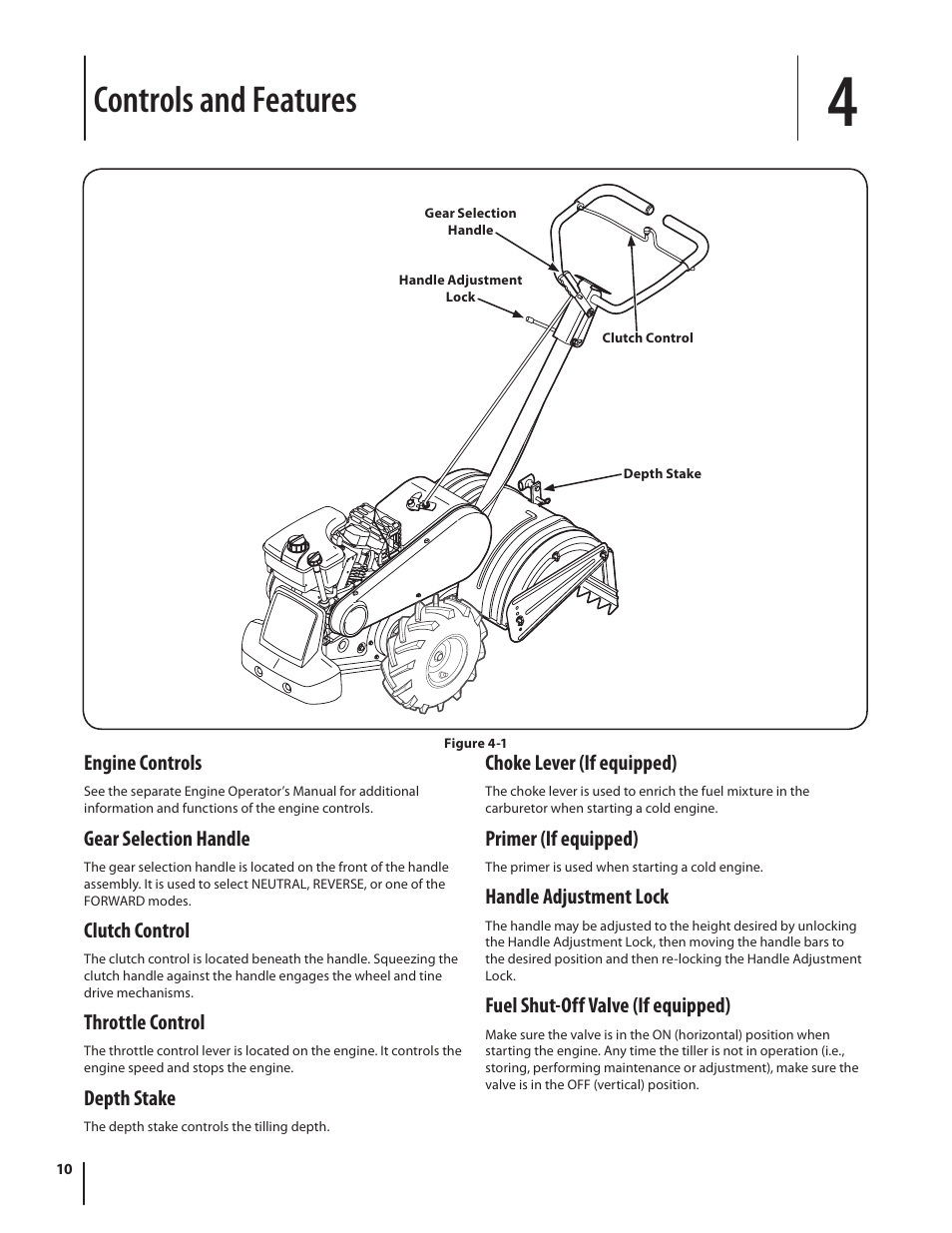 Controls and features | MTD 450 Series User Manual | Page 10 / 20