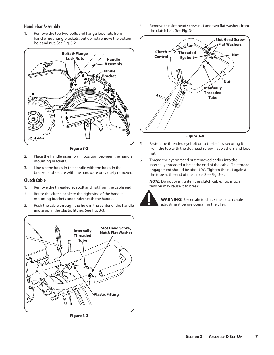 Handlebar assembly, Clutch cable | MTD 450 Series User Manual | Page 7 / 20