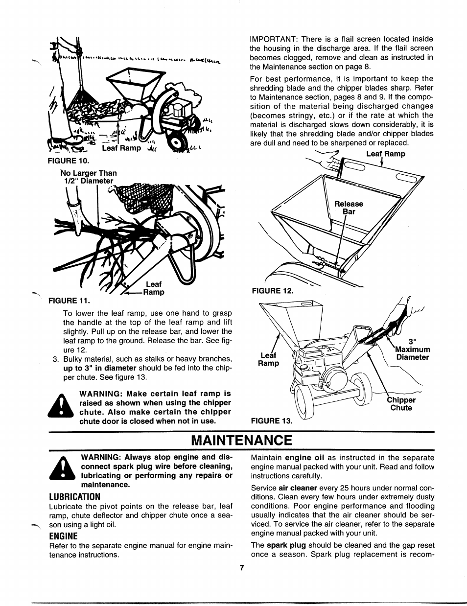 Lubrication, Engine, Maintenance | MTD 242A645-000 User Manual | Page 7 / 12