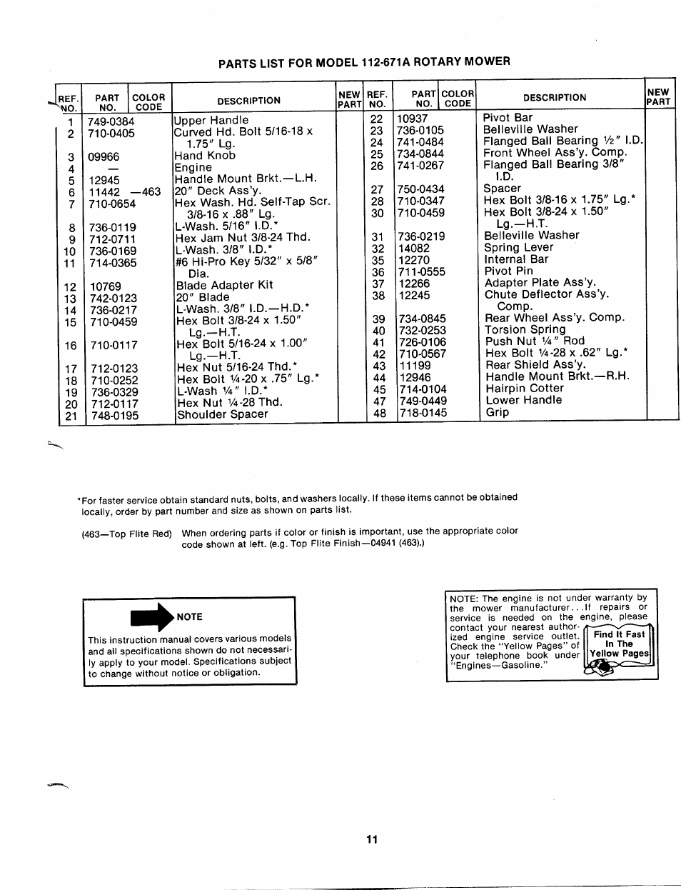 MTD 112-671A User Manual | Page 11 / 12