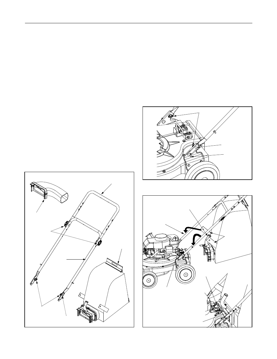 Piezas sueltas en la caja (ver figura 1), Extracción de la unidad de la caja, Desconexión del cable de la bujía | Montaje de la manija, Colocación de la bolsa | MTD 24A-020D000 User Manual | Page 21 / 32