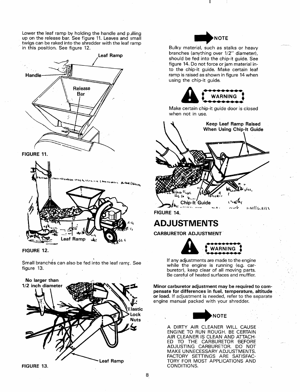 Adjustments, Carburetor adjustment | MTD 247-650-000 User Manual | Page 8 / 14