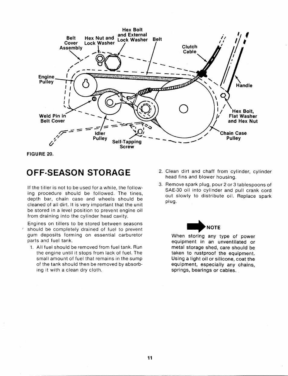 Off-season storage | MTD 216-031-000 User Manual | Page 11 / 16