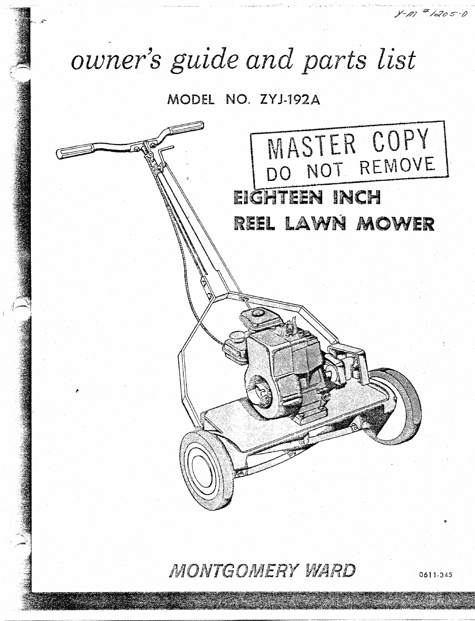 MTD ZYJ-192A User Manual | 8 pages