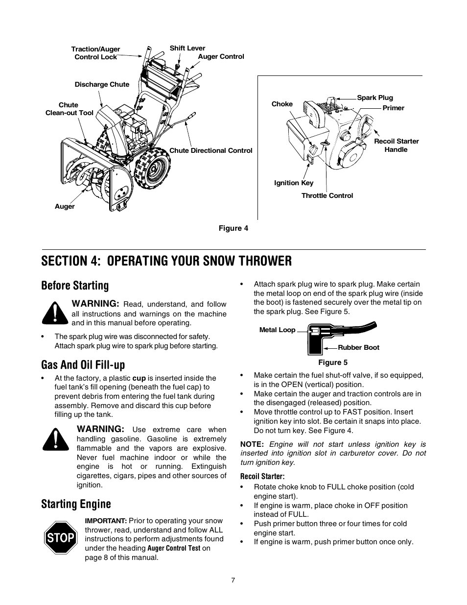 Before starting, Gas and oil fill-up, Starting engine | MTD 31AE640F352 User Manual | Page 7 / 24