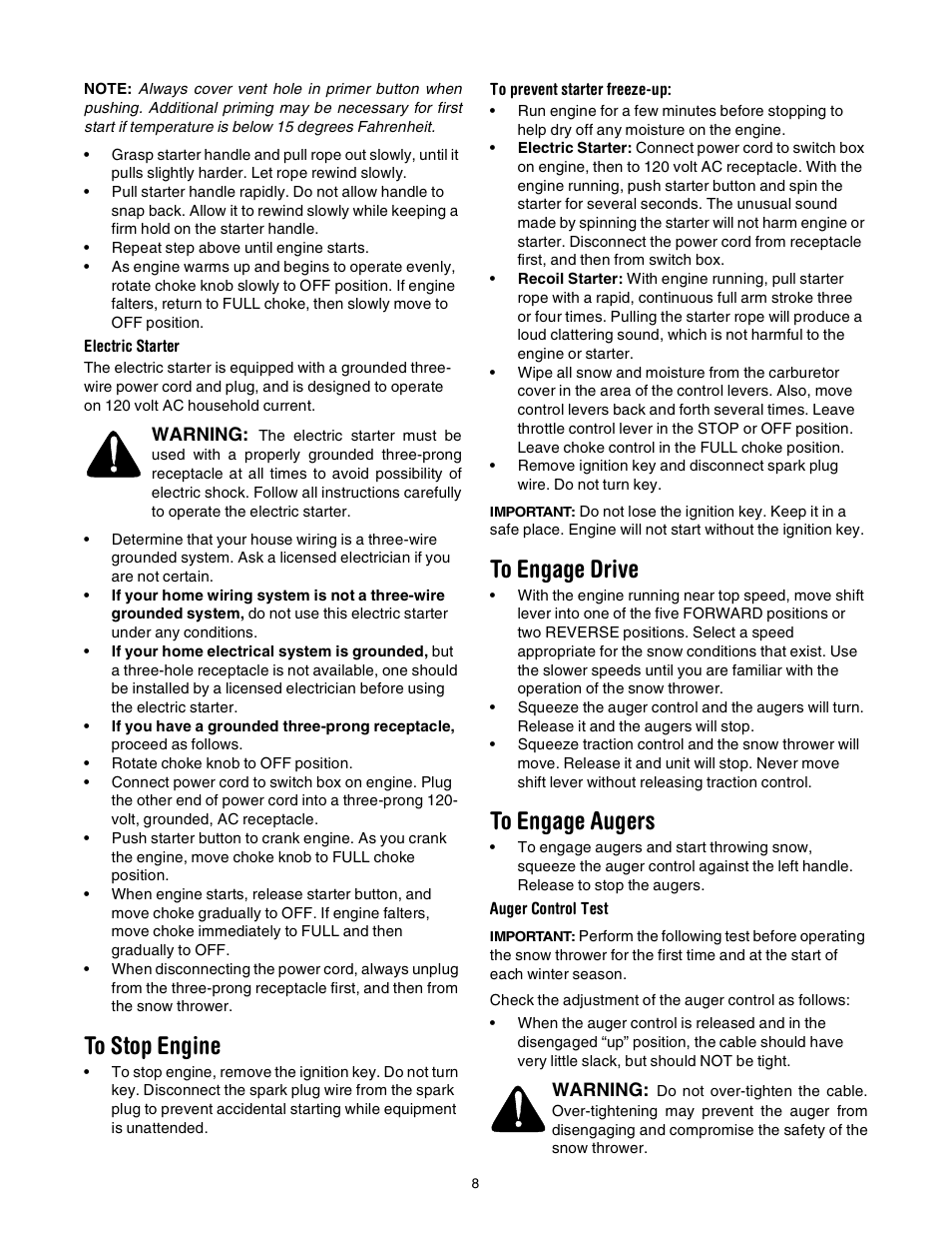 MTD 31AE640F352 User Manual | Page 8 / 24