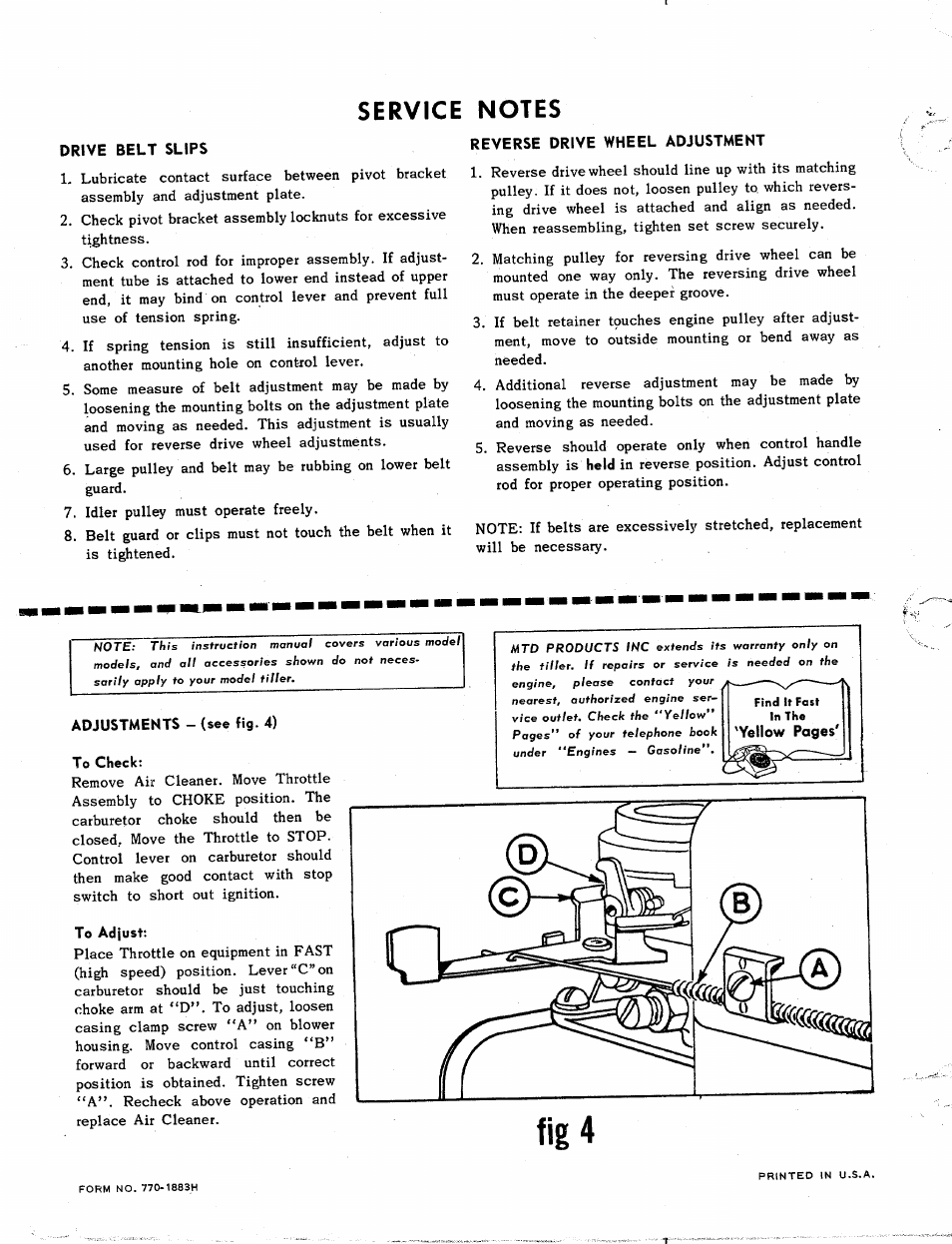 MTD 219-350 User Manual | Page 8 / 8