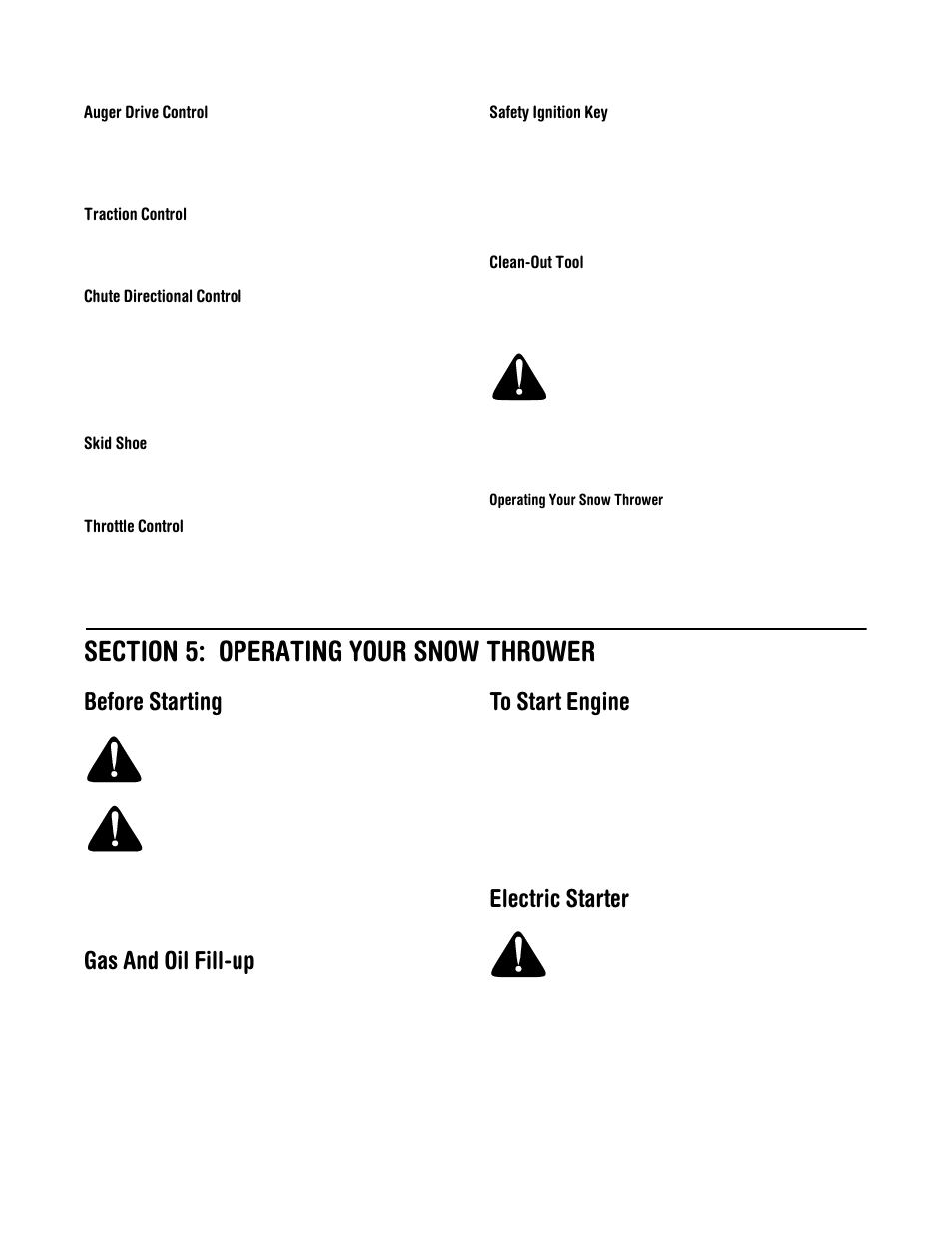 Before starting, Gas and oil fill-up, Electric starter | MTD 611 User Manual | Page 11 / 28