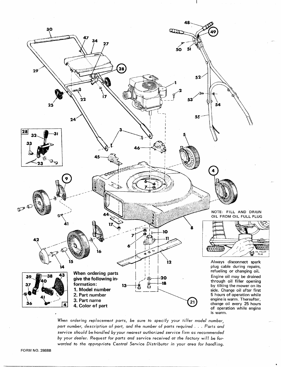 Model number, Part number, Part name | MTD 111-040 User Manual | Page 2 / 4