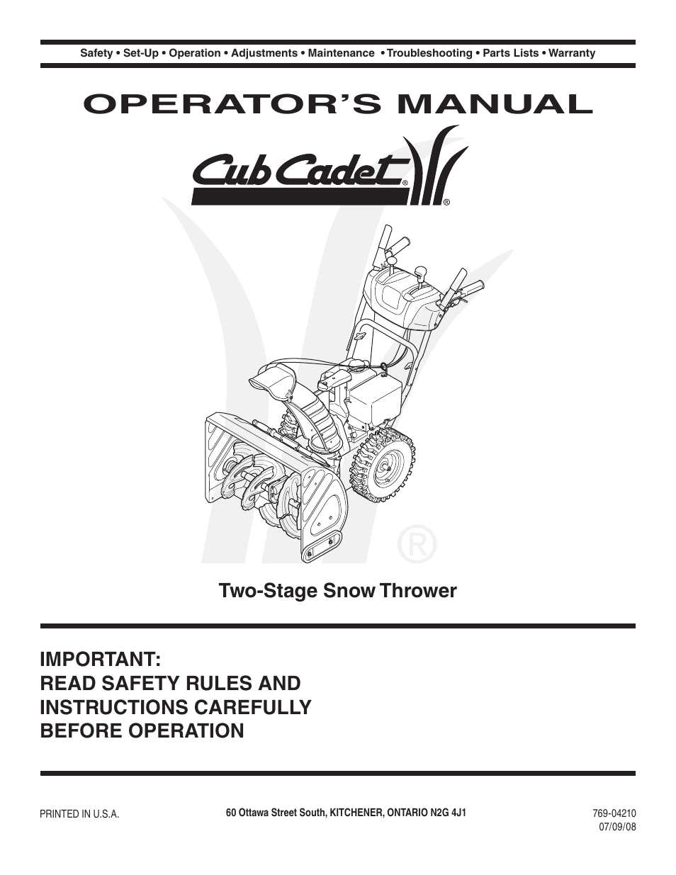 MTD 769-04210 User Manual | 48 pages