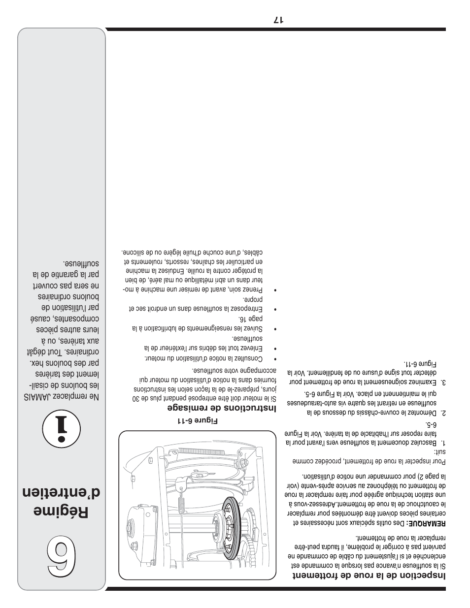 Régime d’entretien | MTD 769-04210 User Manual | Page 32 / 48