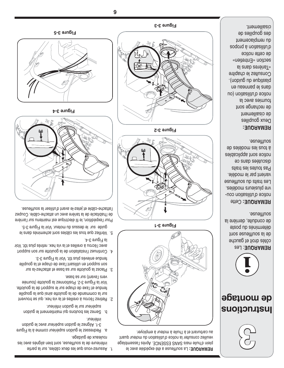 Ins tru ctio ns de montage | MTD 769-04210 User Manual | Page 43 / 48