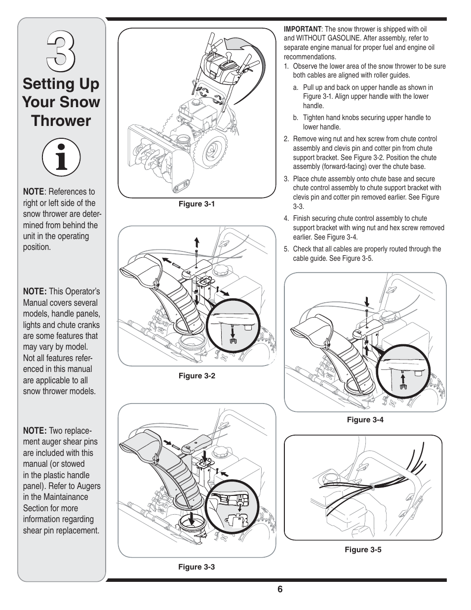 Setting up your snow thrower | MTD 769-04210 User Manual | Page 6 / 48