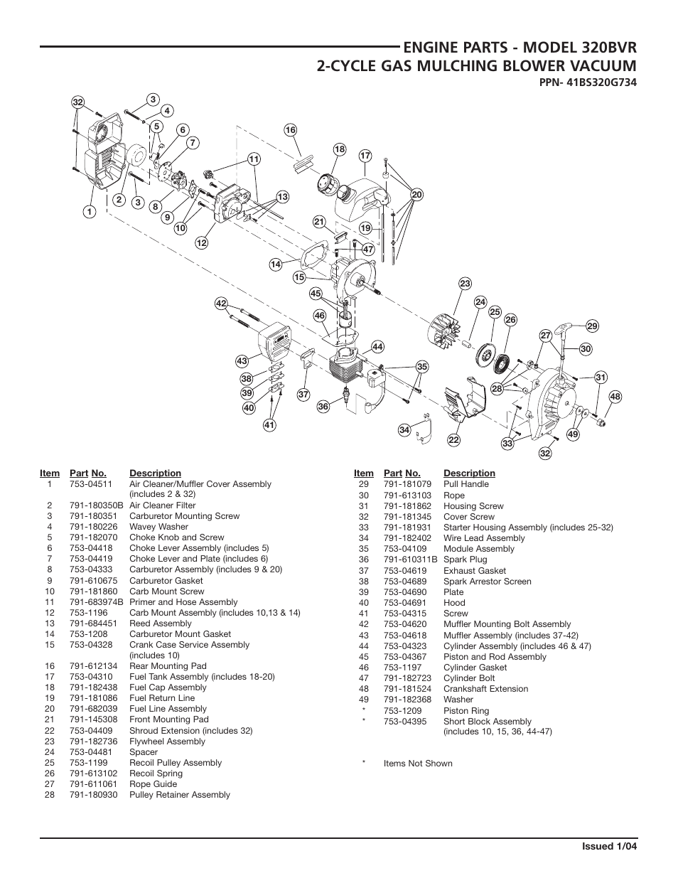 MTD 320BVR User Manual | 2 pages