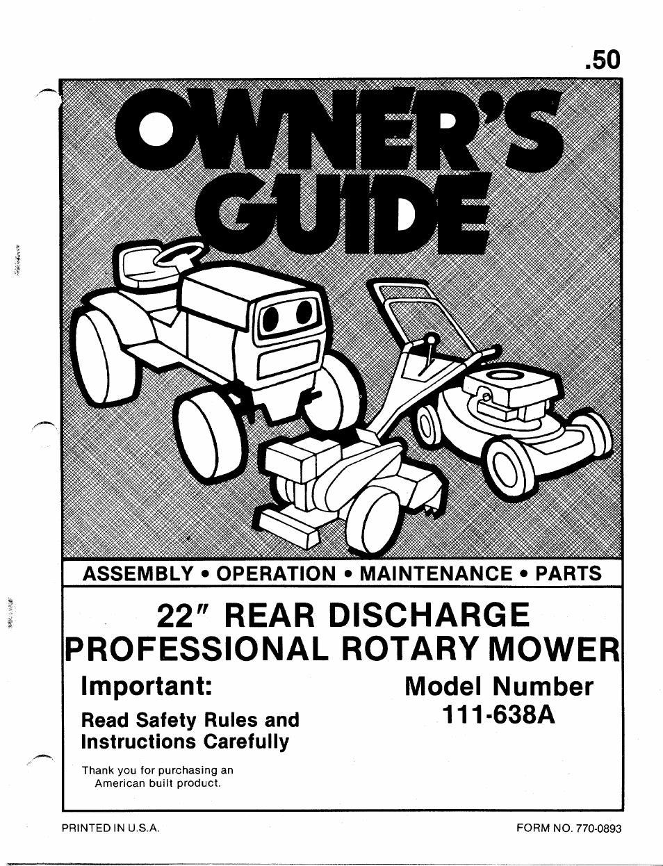 MTD 111-638A User Manual | 19 pages