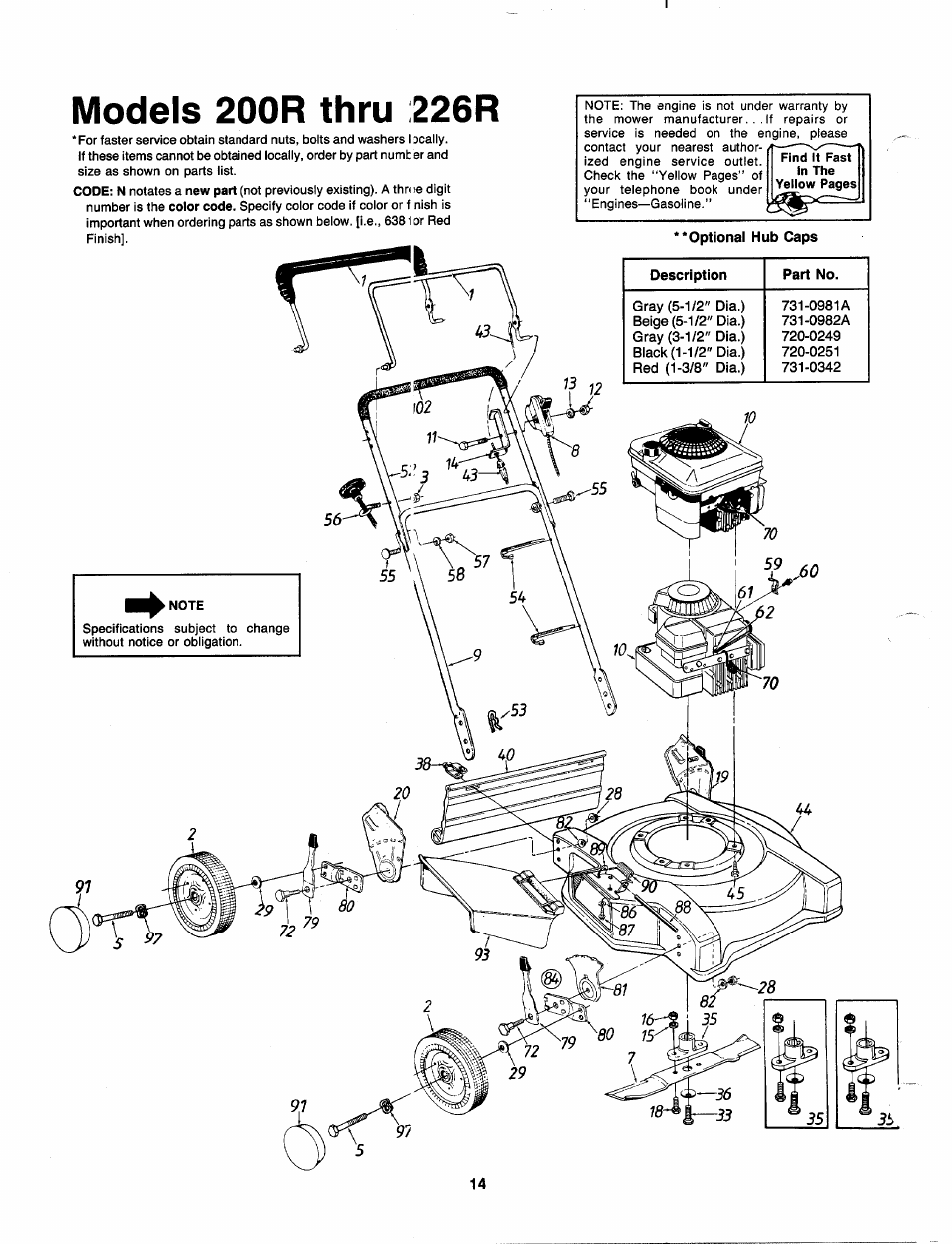 MTD 111-080R000 THRU 111-089R000 User Manual | Page 14 / 16