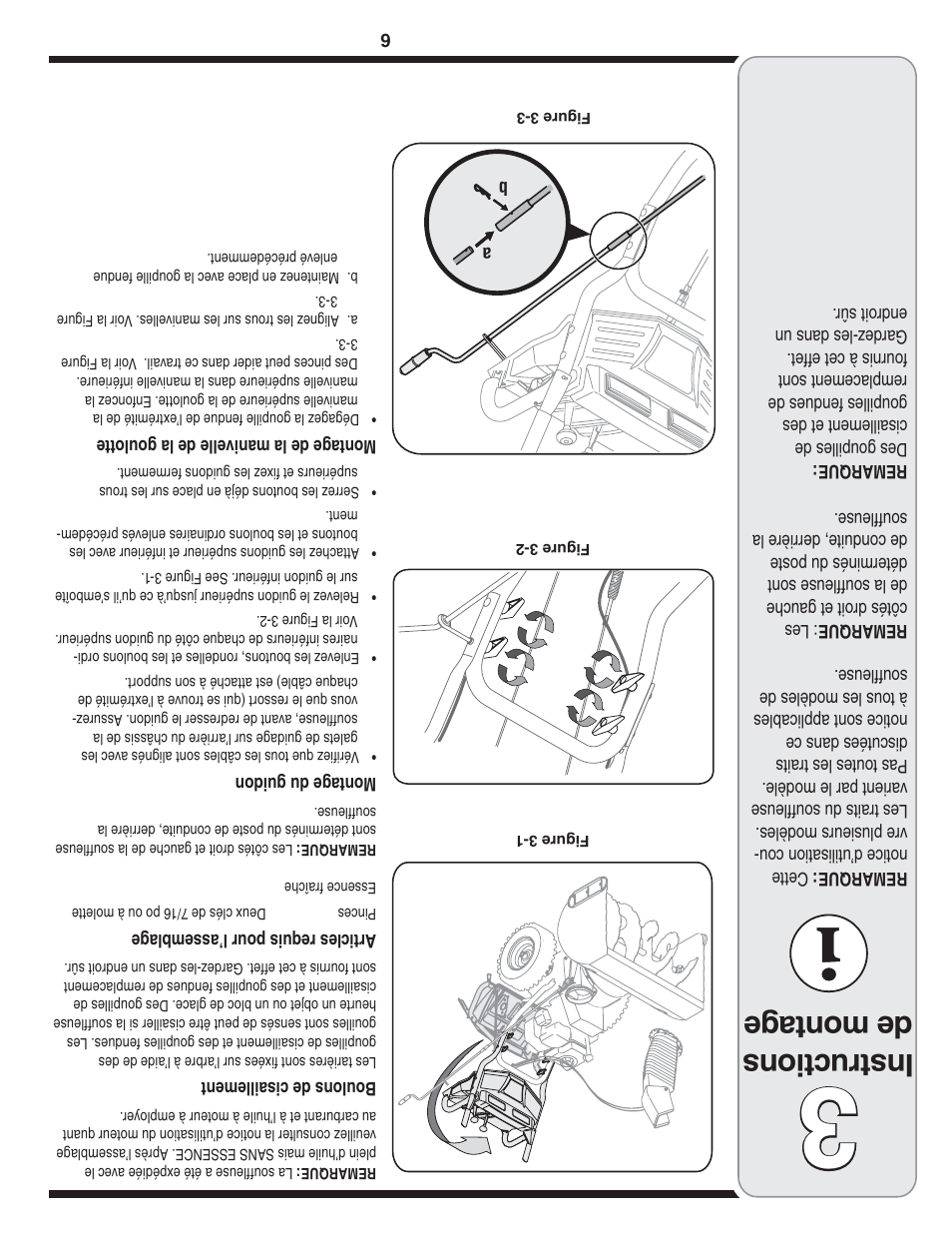 Ins tru ctio ns de montage | MTD 769-04101 User Manual | Page 51 / 56
