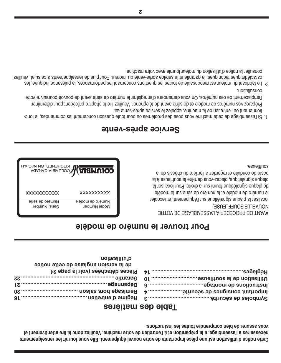 Service après-vente | MTD 769-04101 User Manual | Page 55 / 56