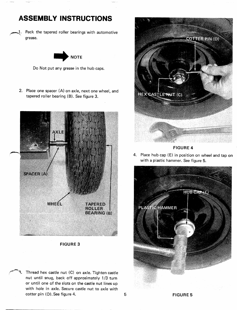 Assembly instructions, Figures | MTD 249-645A User Manual | Page 5 / 20