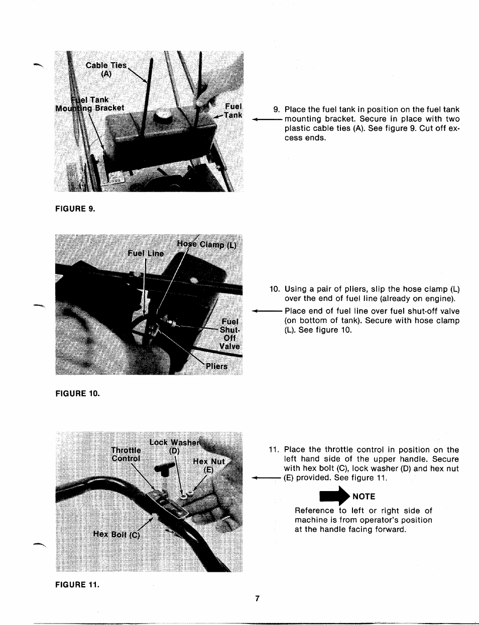 Lock washer. . throttle (d), Note | MTD 112-638A User Manual | Page 7 / 16