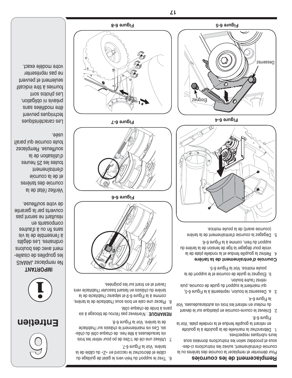 Entretien | MTD Troy-Bilt User Manual | Page 40 / 56