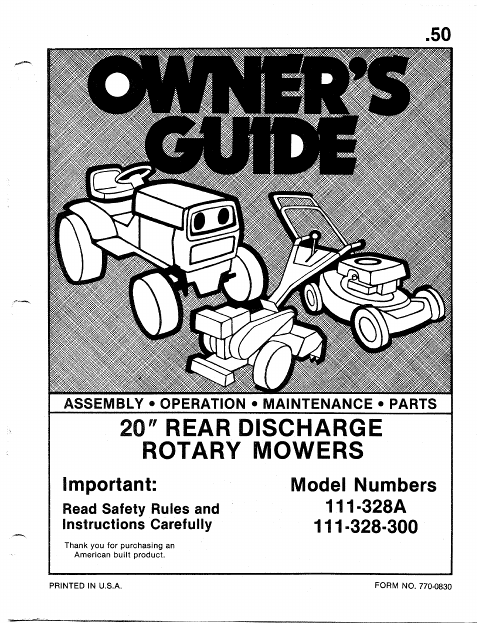 MTD 111-328-300 User Manual | 19 pages