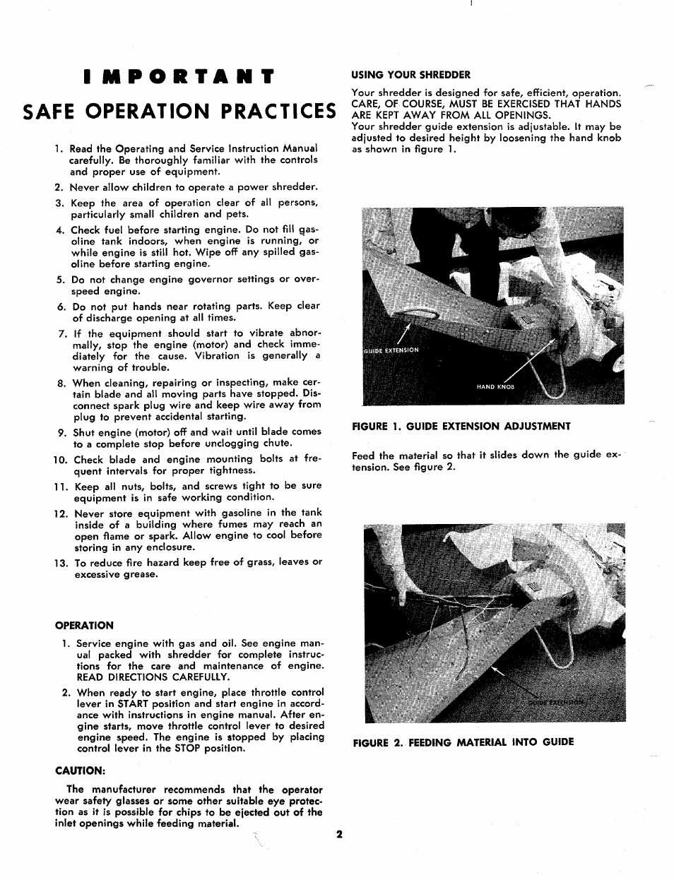 Safe operation practices | MTD 242-654 User Manual | Page 2 / 6