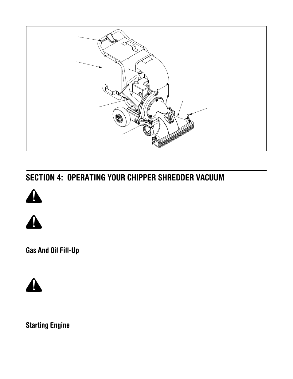 Gas and oil fill-up, Starting engine | MTD Yard-Man 203 User Manual | Page 7 / 20