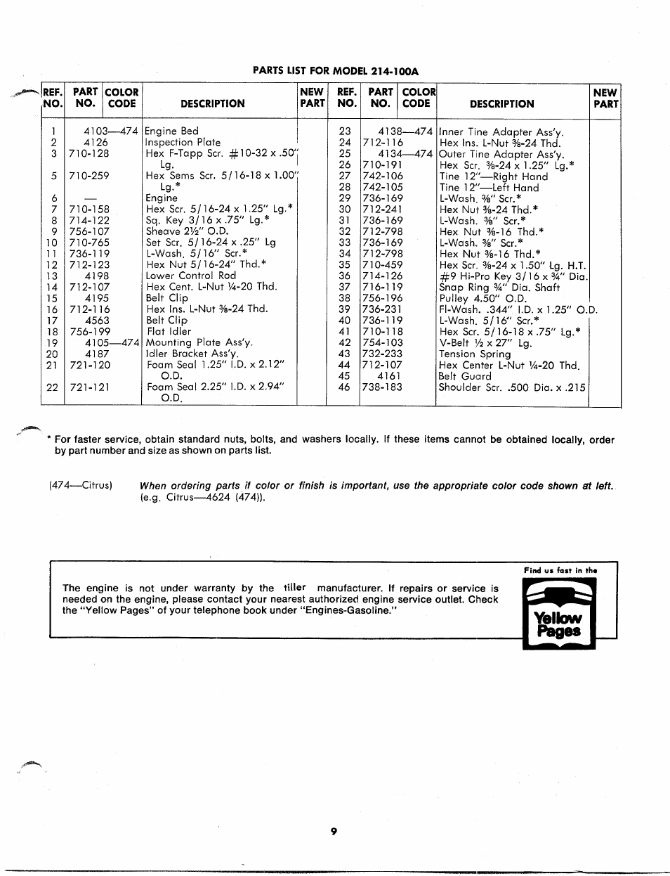 MTD 214-100A User Manual | Page 9 / 12