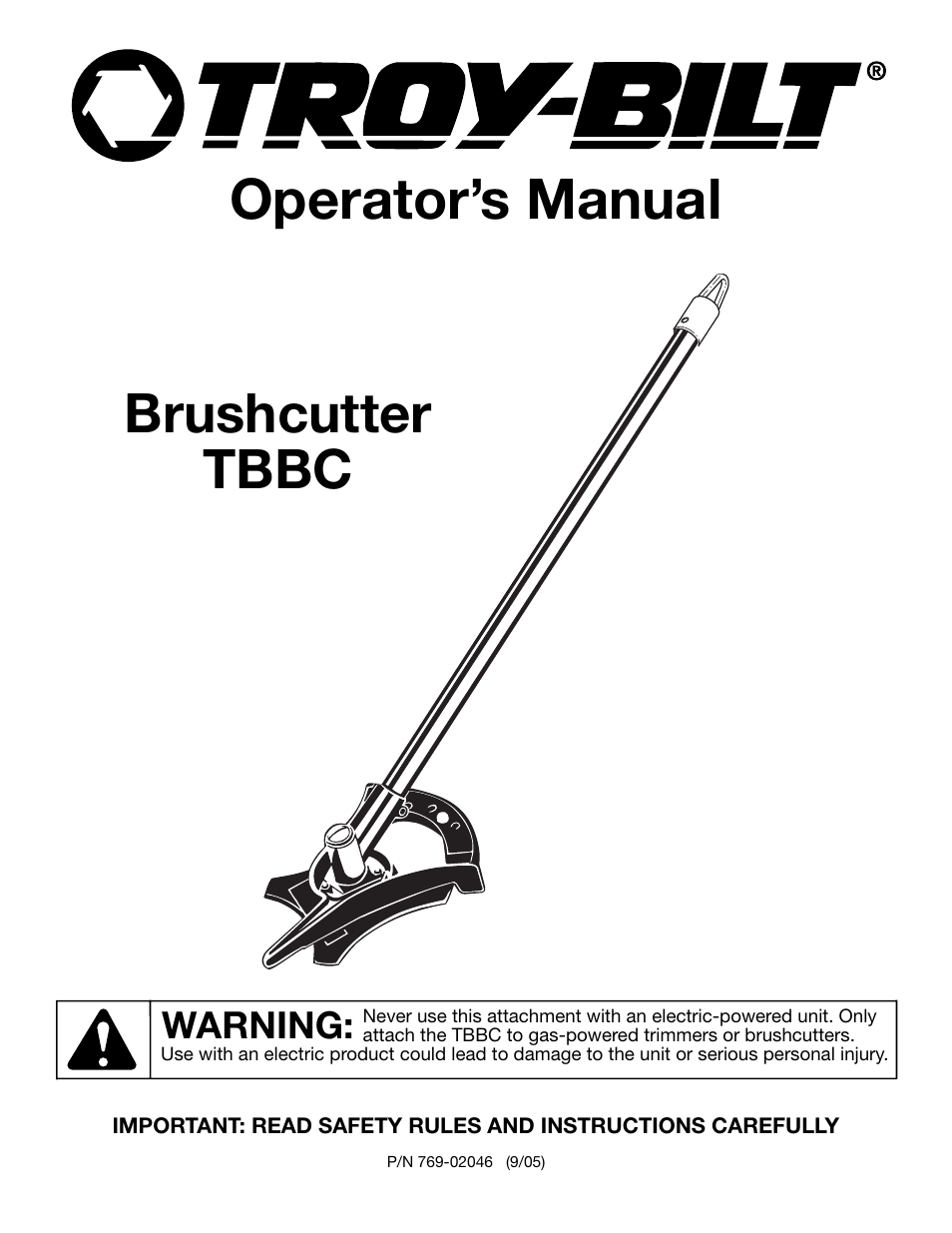 MTD TBBC User Manual | 48 pages