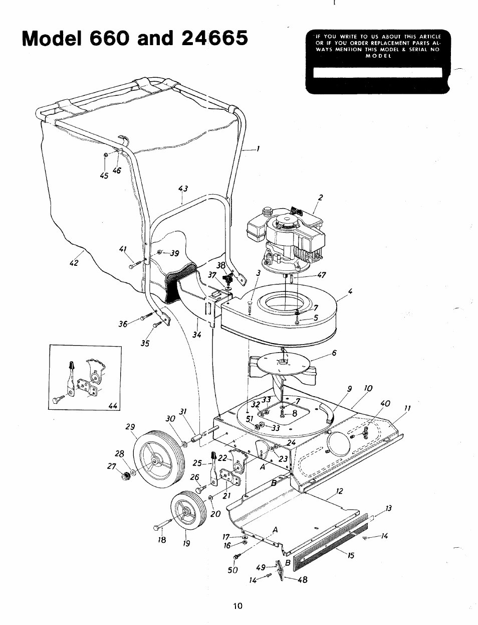 Model 660 and 24665 | MTD 24665L User Manual | Page 10 / 12