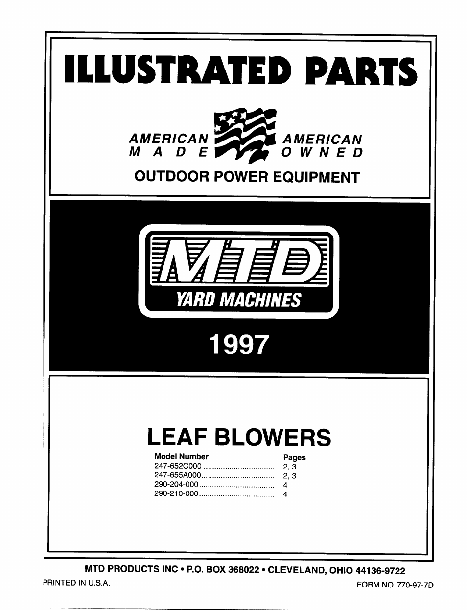 MTD 247-655A000 User Manual | 4 pages